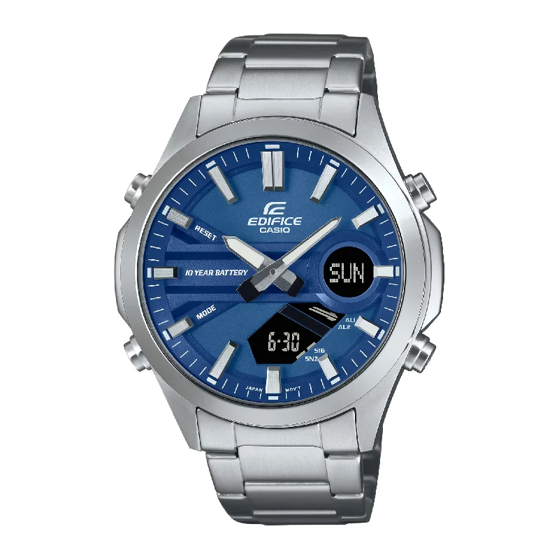 men's Cartier Japanese SuperLuminova design watches -CASIO EDIFICE EFV-C120D-2ADF ANALOG DIGITAL MEN WATCH