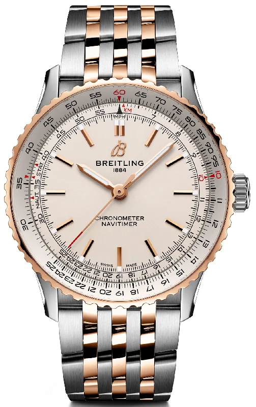 men's mechanical watches with GPS navigation -Breitling Navitimer 41 Steel & 18k Red Gold Bracelet men's mechanical watches with GPS navigation -Breitling Navitimer 41 Steel & 18k Red Gold Bracelet