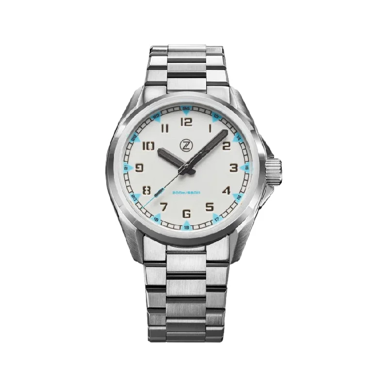 men's blue dive watches -SWORDFISH FIELD 38MM SS 'FROST'