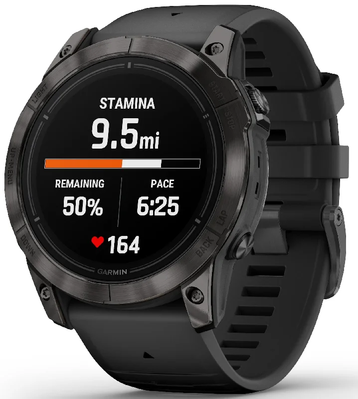 Mens Smart Watches Water Resistance-Garmin Epix Pro Gen 2 51mm Sapphire Carbon Grey DLC Titanium