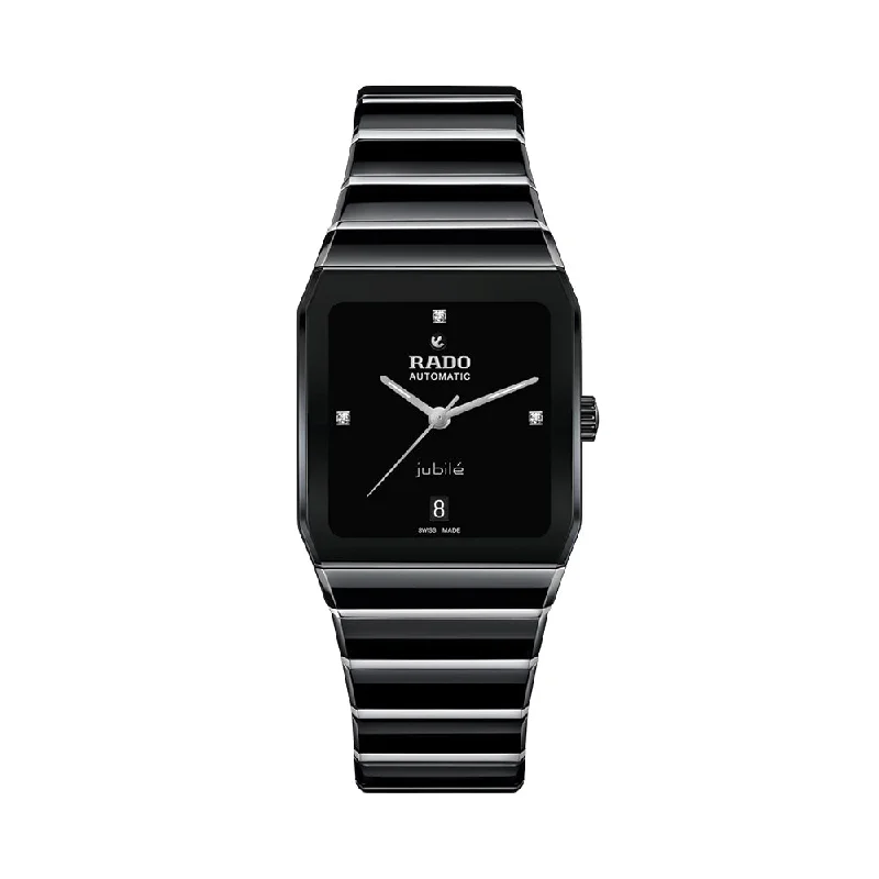 men's pilot watches with tide design -Anatom Automatic Diamonds Dial 32.5mm - Black on Bracelet