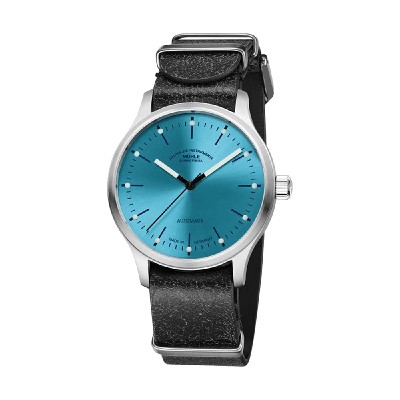 men's digital watches with BGW9 SuperLuminova style design -Panova Turquoise Blue