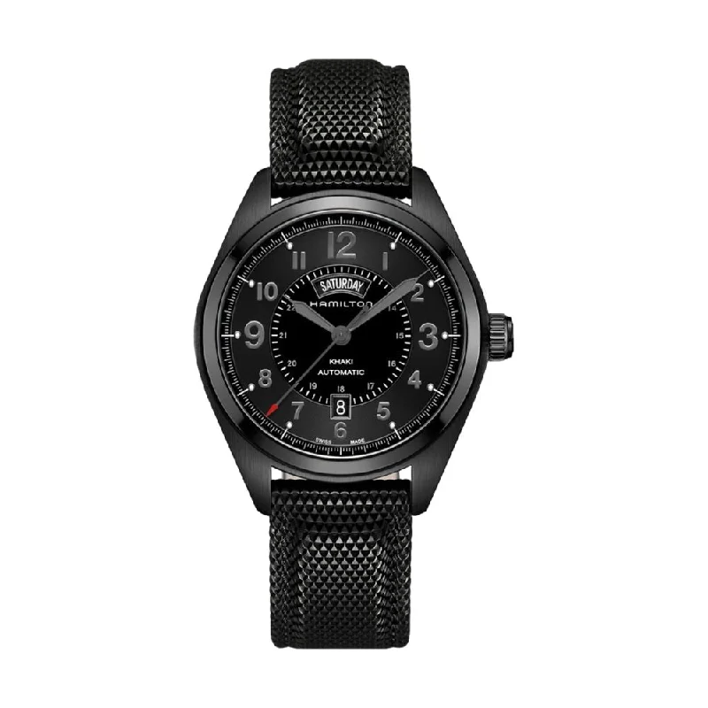men's dive watches with moon phase -Khaki Field Day Date Auto
