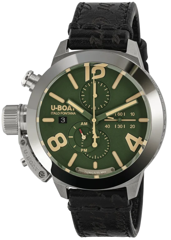 men's mechanical watches with month display function -U-Boat Classico 45 CAS Green