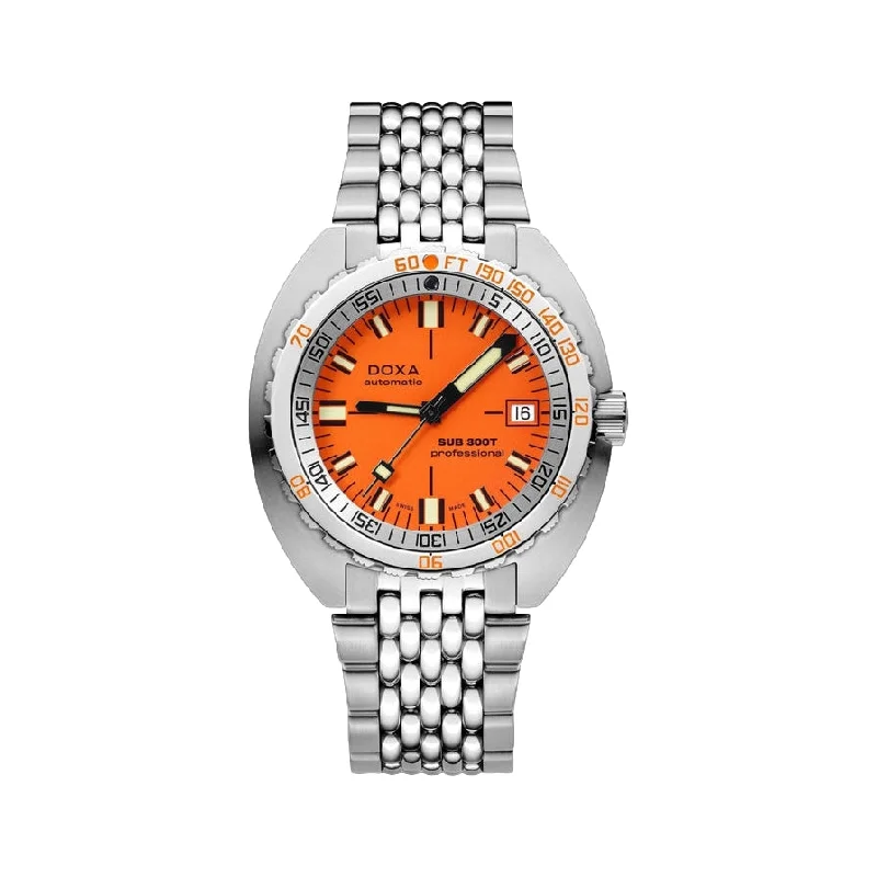 men's GMT watches with solar style design -Sub 300T Professional Orange Dial on Bracelet, 42.5mm men's GMT watches with solar style design -Sub 300T Professional Orange Dial on Bracelet, 42.5mm