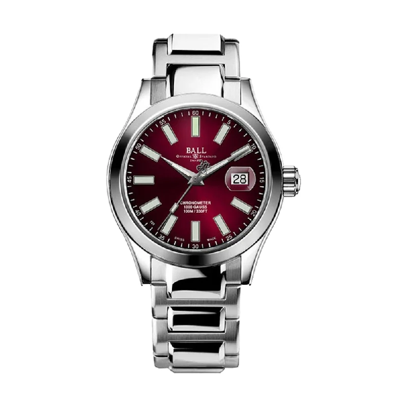 men's chronograph watches with timer design -Engineer III Marvelight Chronometer Crimson Dial (40mm) men's chronograph watches with timer design -Engineer III Marvelight Chronometer Crimson Dial (40mm)
