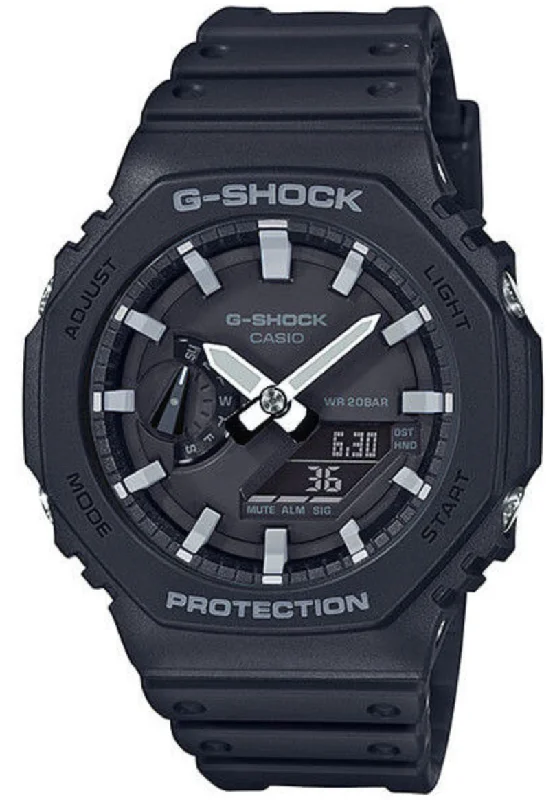 men's mechanical watches with moon phase display function -G-Shock 2100 Carbon Core Octagon Series Mens