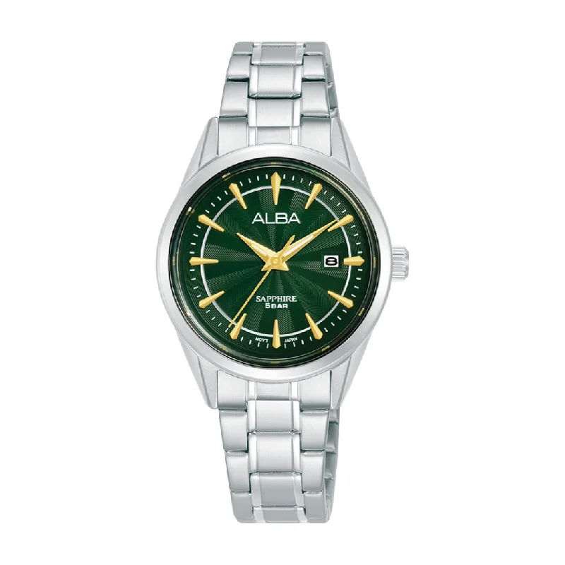 women's mechanical watches with magnetic-resistant design -ALBA AH7CJ3X PRESTIGE QUARTZ 3 HANDS DATE WOMEN WATCH