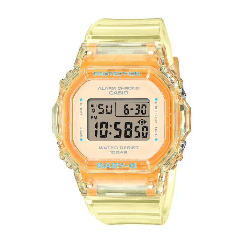 women's Casio rugged design watches -CASIO BABY-G BGD-565SJ-9DR SUMMER JELLY COLORS DIGITAL YELLOW WOMEN WATCH women's Casio rugged design watches -CASIO BABY-G BGD-565SJ-9DR SUMMER JELLY COLORS DIGITAL YELLOW WOMEN WATCH