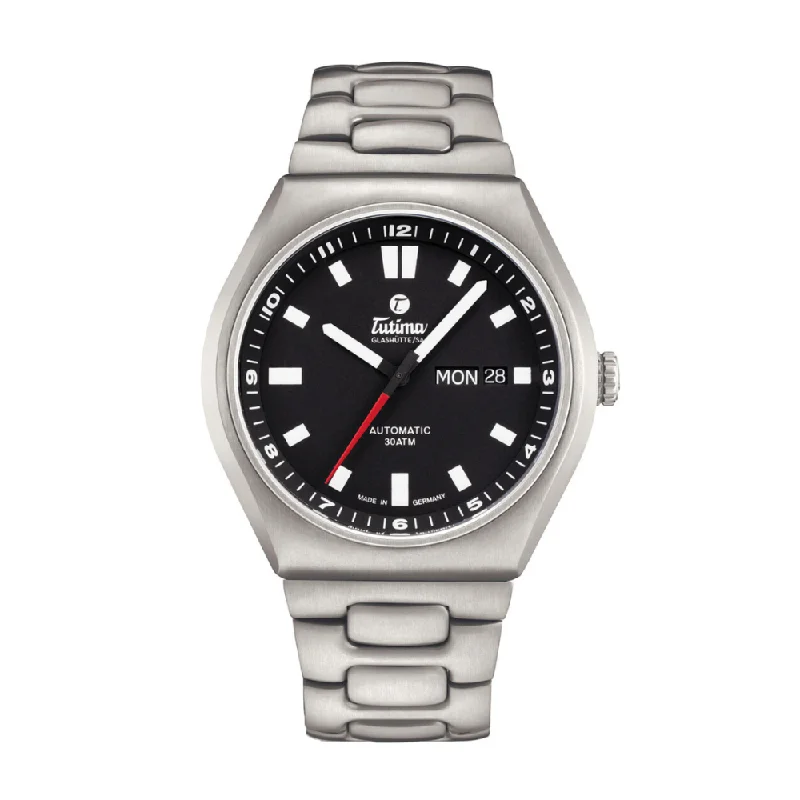 men's Seiko chime design watches -TUTIMA GLASHÜTTE M2 COASTLINE 6150-06 AUTOMATIC MEN WATCH