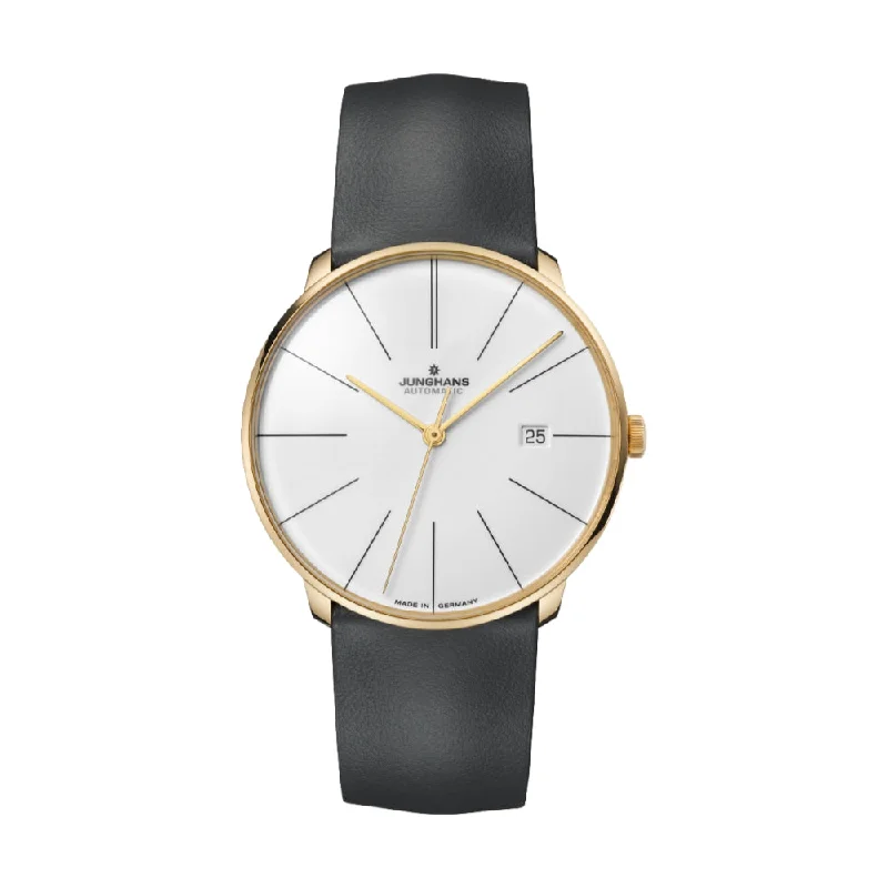 white-tie-essential watches-Meister fein Automatic Gold PVD Case White
