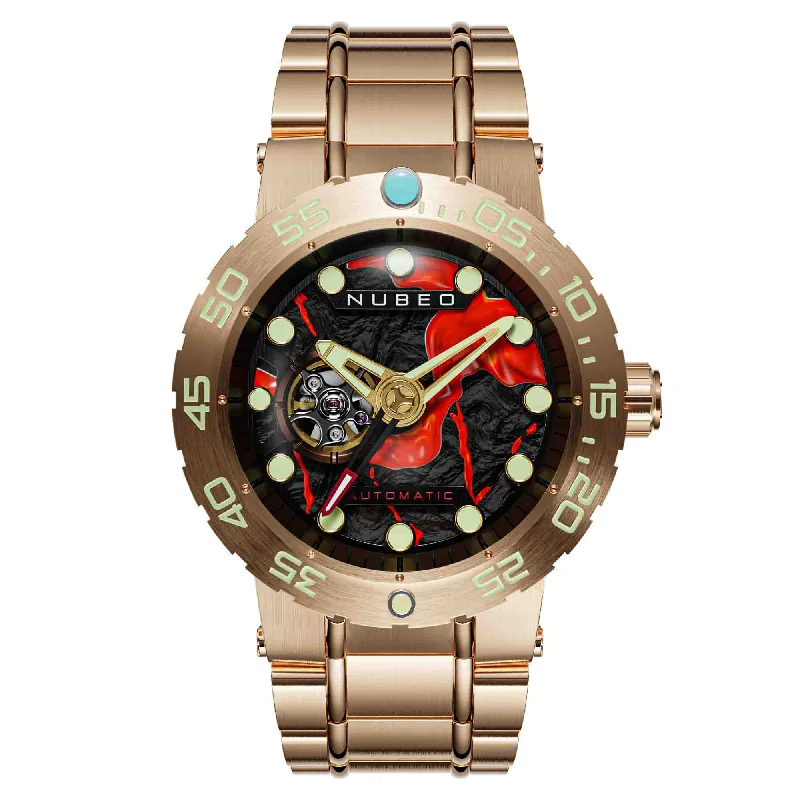 classic men’s skeletonized watch with black dial -Nubeo Opportunity Automatic Golden Ash Limited Edition classic men’s skeletonized watch with black dial -Nubeo Opportunity Automatic Golden Ash Limited Edition