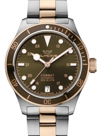 Men's Limited Edition Dress Watches-Combat SUB 36 2-tone Green Ref. GL0341