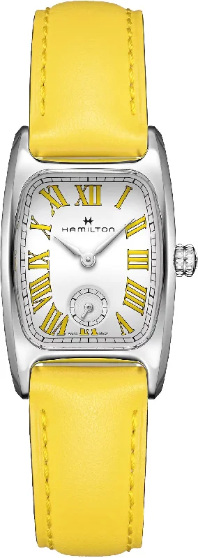 women's Hamilton SuperLuminova watches -Hamilton Watch American Classic Boulton Small Second Yellow