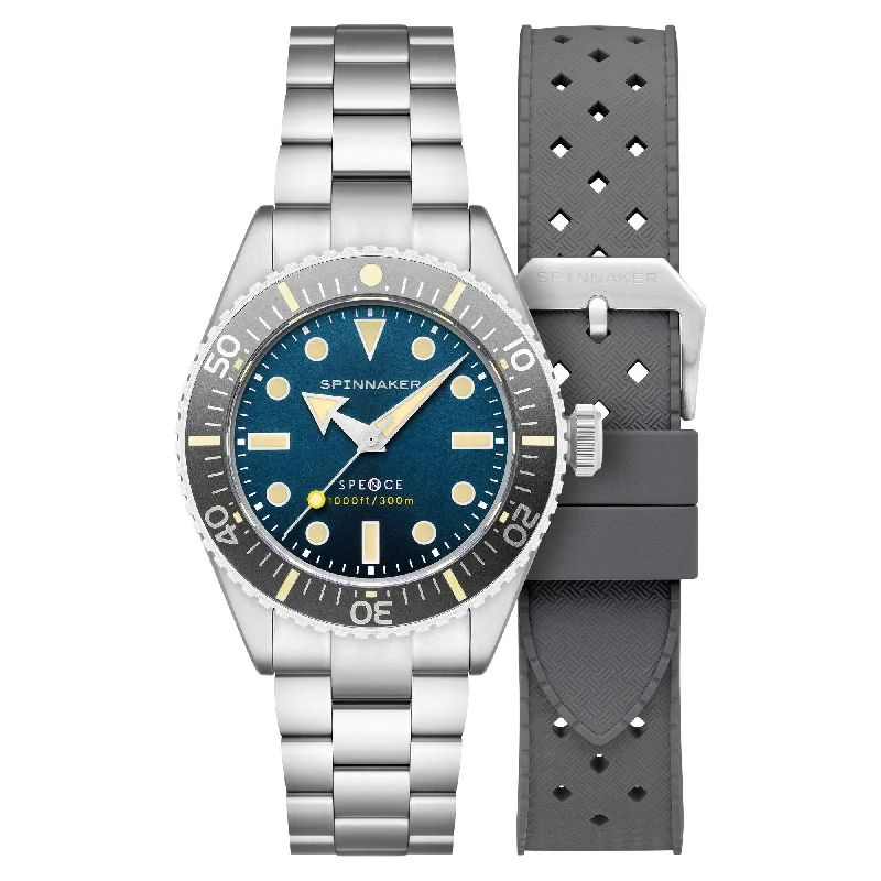 cheap men's skeletonized watches -Spinnaker Spence 300 Automatic Navy Blue