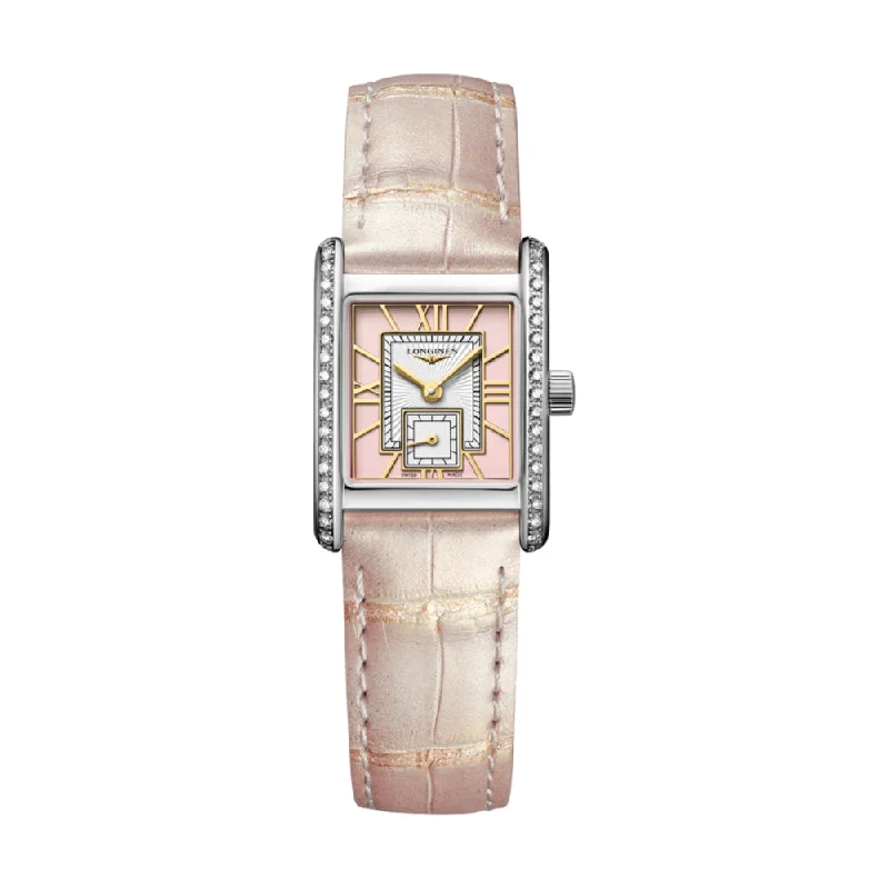 men's GMT watches with phosphorescent style design -Mini DolceVita Sunray Pink Dial, 29mm