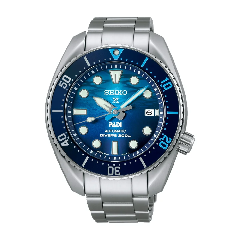 men's Seiko with GMT function -SEIKO PROSPEX SPB375J1 GREAT BLUE SUMO SCUBA PADI AUTOMATIC SPECIAL EDITION MEN WATCH