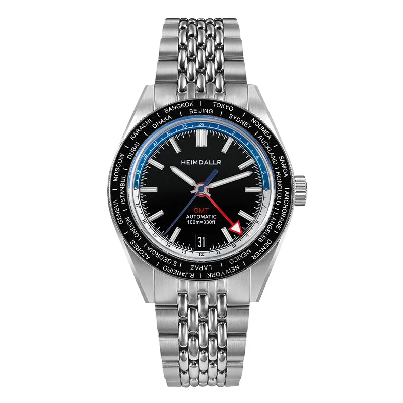 men's GMT watches with barometer function -Heimdallr NH34 World-Time Bezel GMT Watch men's GMT watches with barometer function -Heimdallr NH34 World-Time Bezel GMT Watch