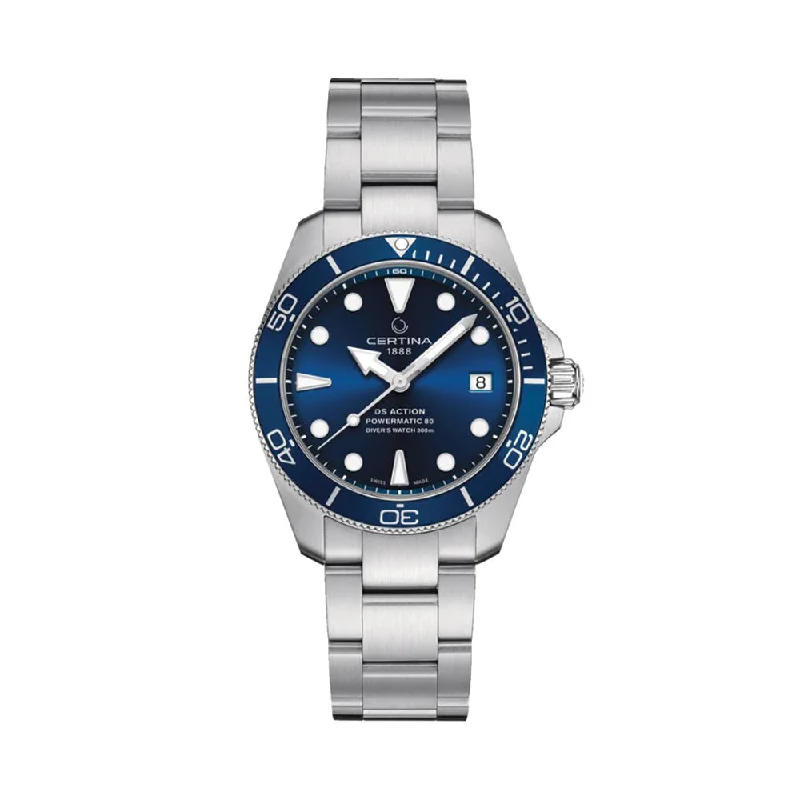 spring-collection dress-DS Action Diver 38mm - Blue on Bracelet