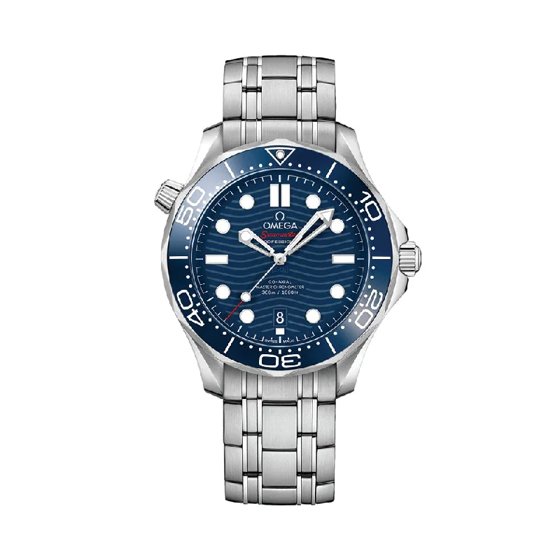 2024-trend dresswatches-Seamaster Diver 300M Co-Axial Master Chronometer 42mm - Blue on Bracelet