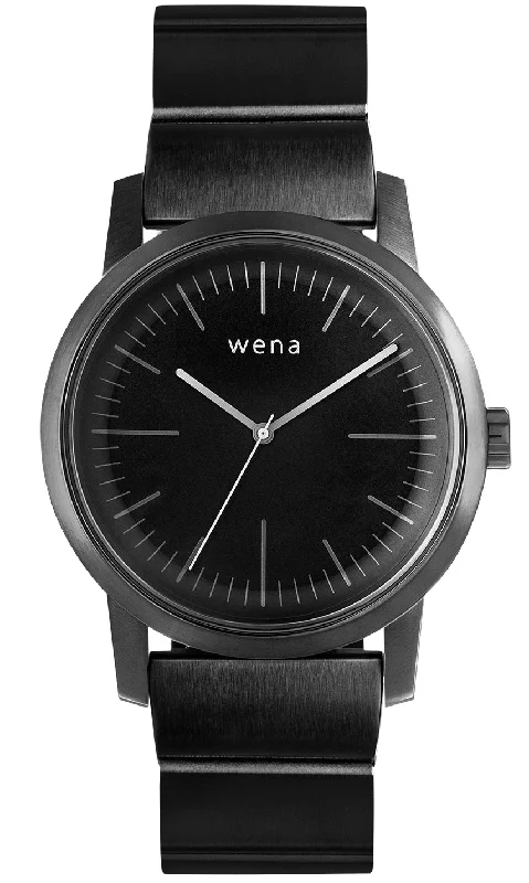 Smart Watches for Mens Scratch Resistant-Wena Watch Wrist Pro With Black Quartz Three Hands Face Smart Watches for Mens Scratch Resistant-Wena Watch Wrist Pro With Black Quartz Three Hands Face