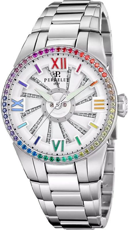 women's mechanical watches with 24-hour design -Perrelet Turbine Lady Aurora Bracelet women's mechanical watches with 24-hour design -Perrelet Turbine Lady Aurora Bracelet