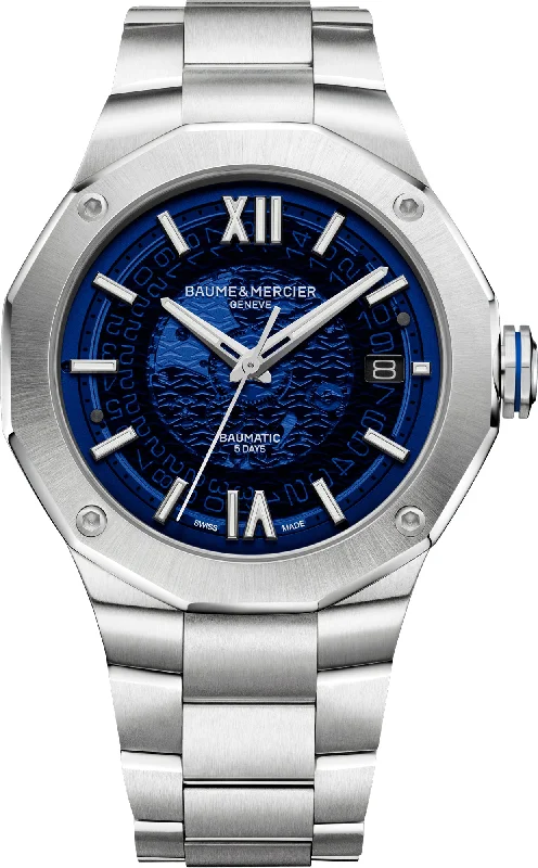 men's mechanical watches with corrosion-resistant design -Baume et Mercier Riviera Baumatic Mens