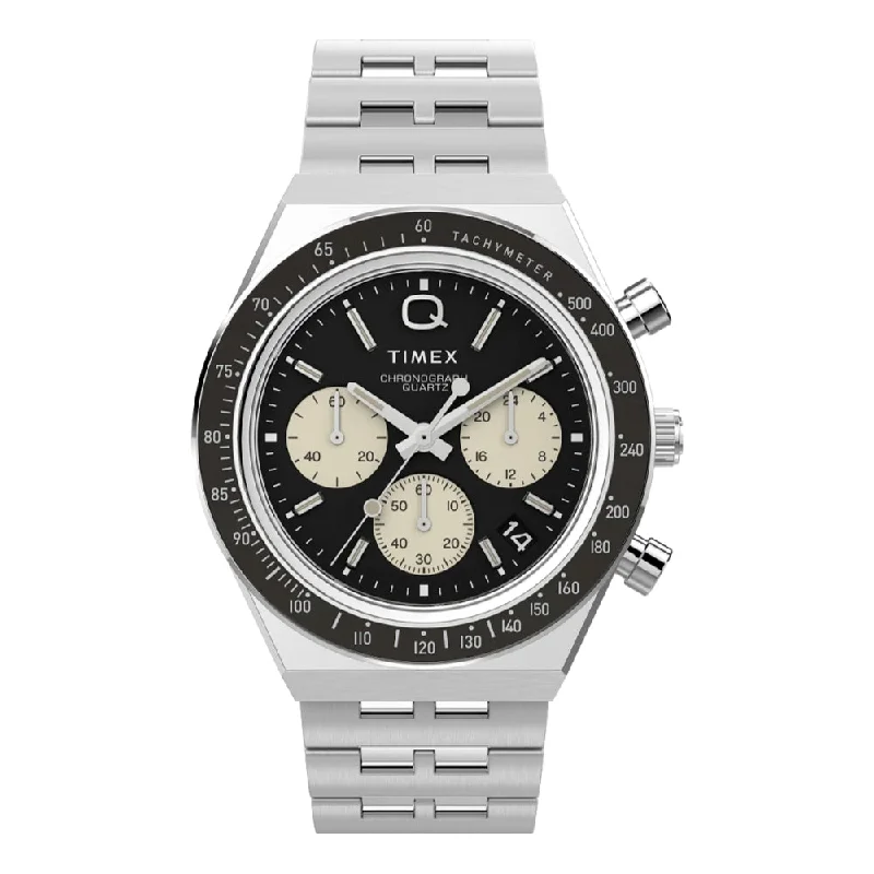men's chronograph watches with C3 SuperLuminova design -Q Timex Chronograph 40mm Stainless Steel Bracelet Watch men's chronograph watches with C3 SuperLuminova design -Q Timex Chronograph 40mm Stainless Steel Bracelet Watch