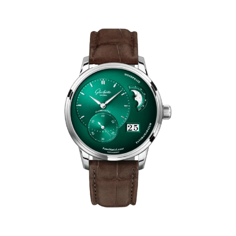 dress-shoes harmony-PanoMaticLunar Green 40mm - Stainless Steel on Strap