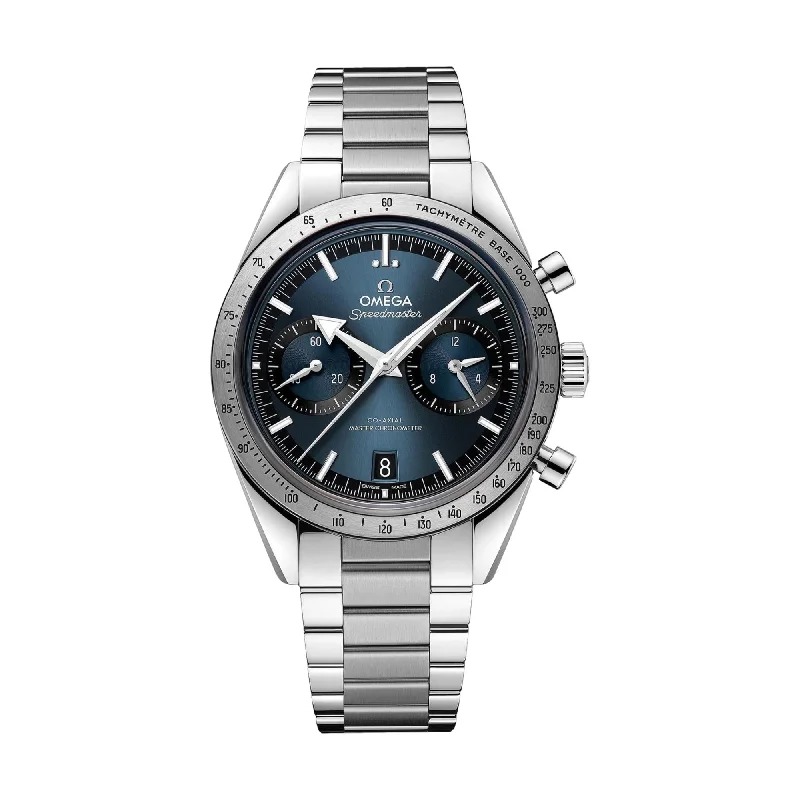 men's field watches with chronograph style design -Speedmaster '57 Co-Axial Master Chronometer Chronograph 40.5 mm - Blue