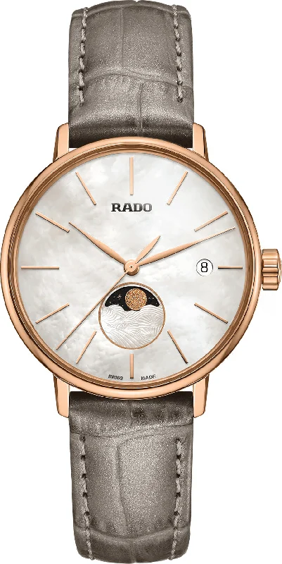 Rado women's watches with two-tone designs-​Rado Watch Coupole Classic Moonphase