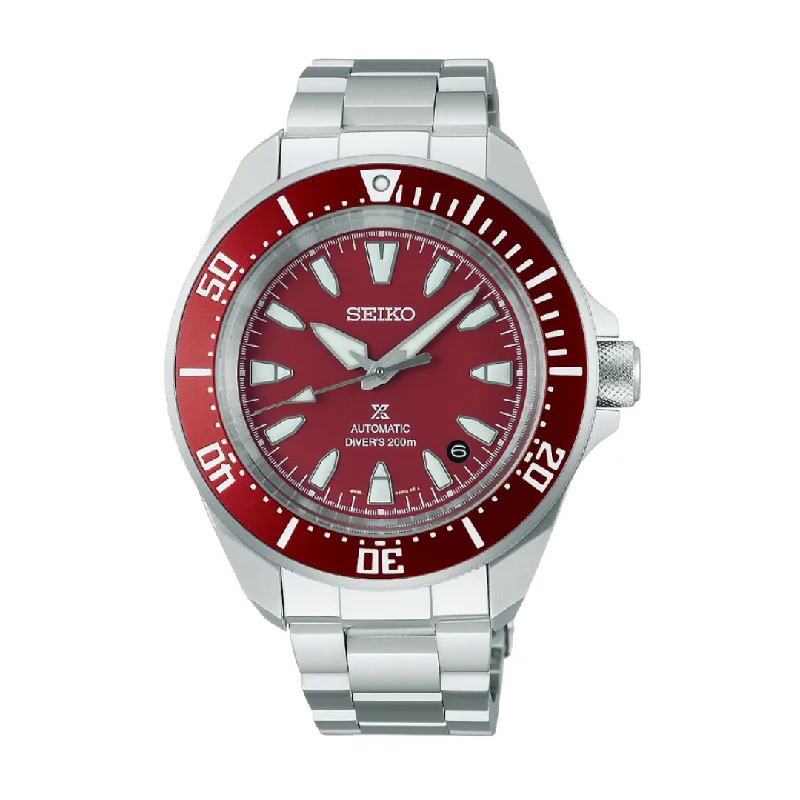 men's dive watches with rugged design -SEIKO PROSPEX SRPL11K1 4R RED DIVER’S MEN WATCH