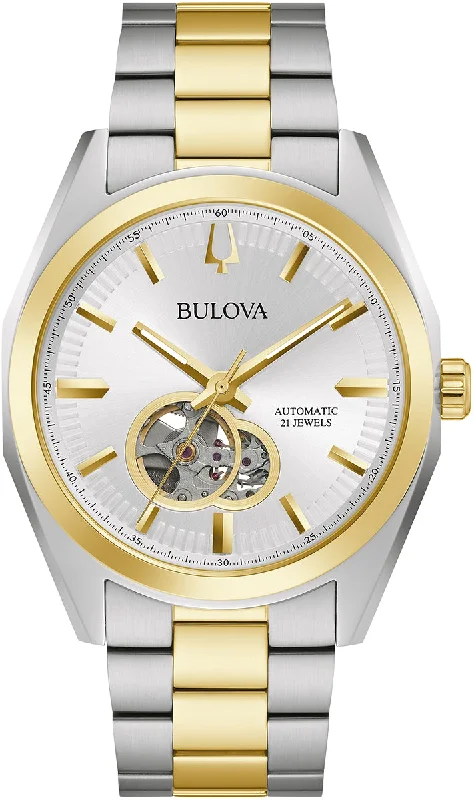 men's mechanical watches with custom engraving design -Bulova Heartbeat Mens