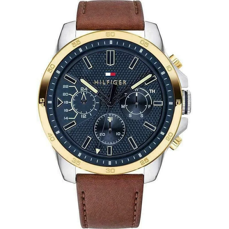 Men's Round Case Design Dress Watches-Tommy Hilfiger 1791561 Men's Blue Chronograph Watch Men's Round Case Design Dress Watches-Tommy Hilfiger 1791561 Men's Blue Chronograph Watch