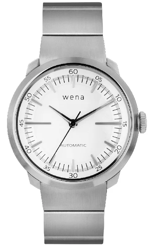 Mens Smart Watches High Resolution Display-Wena Watch Wrist Pro With White Mechanical Three Hands Face Mens Smart Watches High Resolution Display-Wena Watch Wrist Pro With White Mechanical Three Hands Face