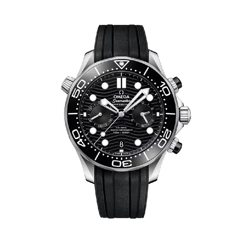 men's chronograph watches for fishing -Seamaster Diver 300M Co-Axial Master Chronometer Chronograph 44mm - Black on Rubber Strap men's chronograph watches for fishing -Seamaster Diver 300M Co-Axial Master Chronometer Chronograph 44mm - Black on Rubber Strap