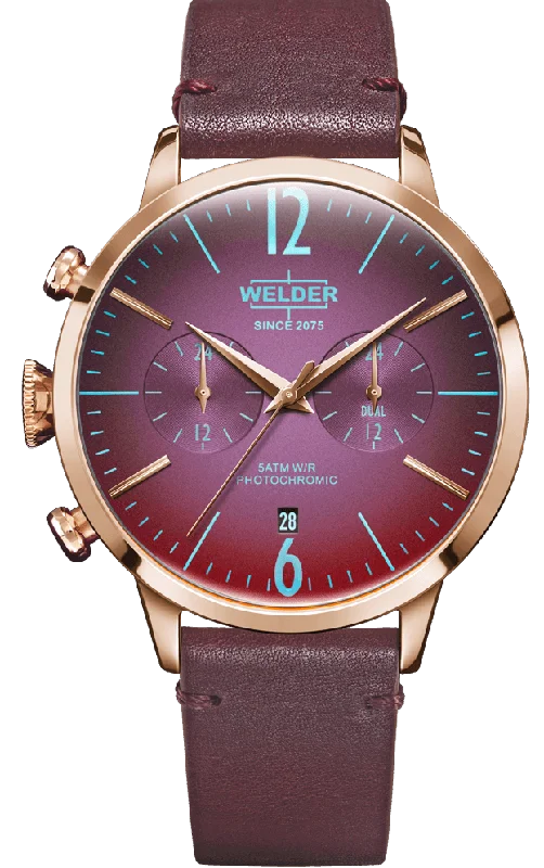 women's mechanical watches with solar display -Welder Watch Moody K55 Chrono Dual Time Ladies