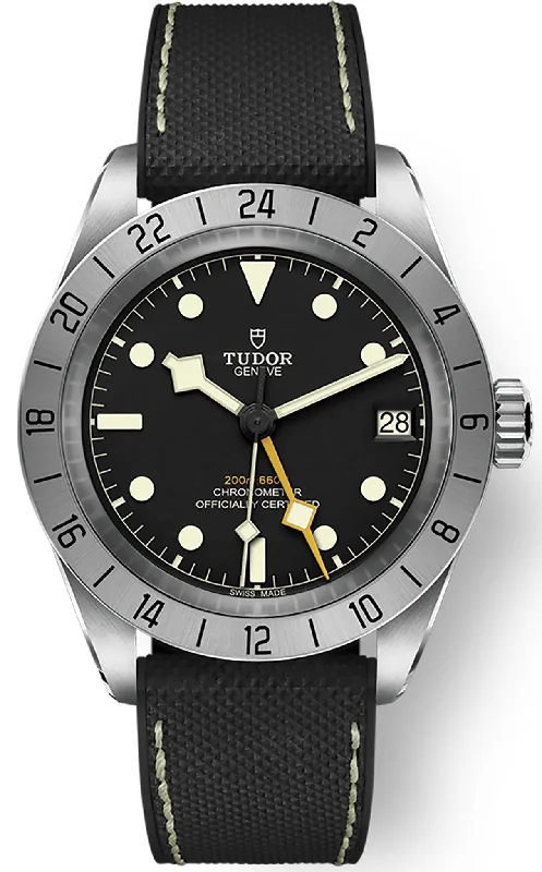 men's mechanical watches with dual time zone design -TUDOR Black Bay Pro