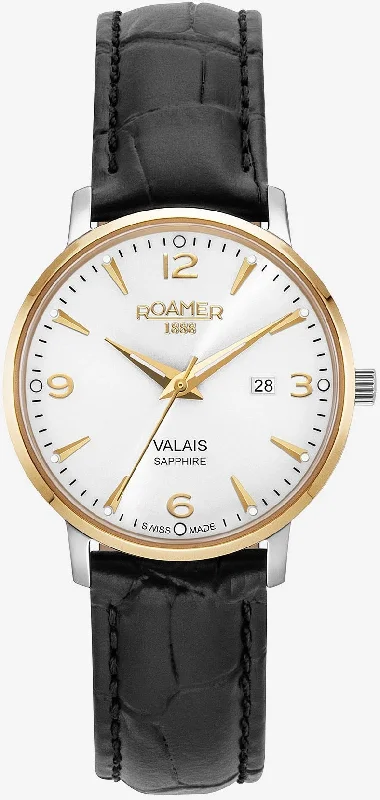 women's mechanical watches with metal style straps for everyday wear -Roamer Watch Valais Ladies women's mechanical watches with metal style straps for everyday wear -Roamer Watch Valais Ladies
