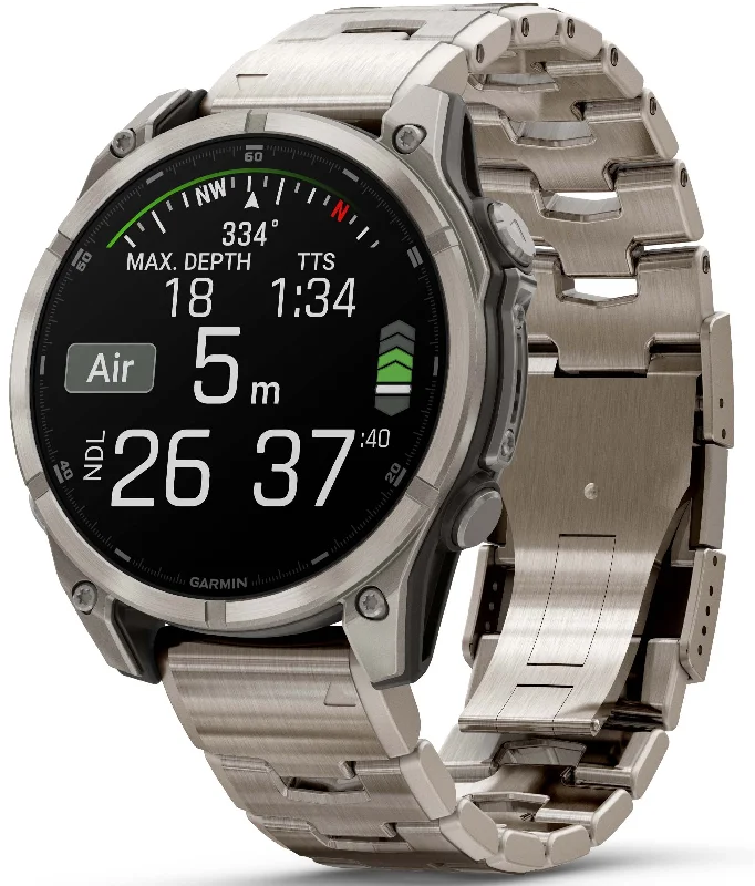 Mens Smart Watches Stylish-Garmin Fenix 8 47mm Sapphire AMOLED Titanium Bracelet Mens Smart Watches Stylish-Garmin Fenix 8 47mm Sapphire AMOLED Titanium Bracelet