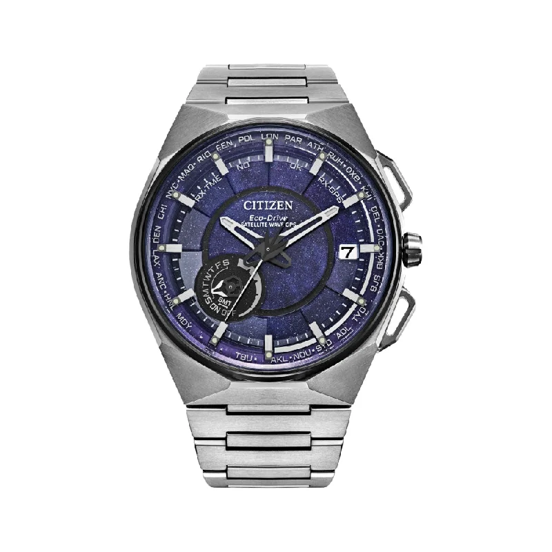 men's field watches with tide style design -Satellite Wave X Sport Luxury F150 Eco-Drive 45.4mm - Blue men's field watches with tide style design -Satellite Wave X Sport Luxury F150 Eco-Drive 45.4mm - Blue