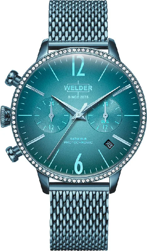 women's mechanical watches with see-through caseback -Welder Watch Moody Dual Time