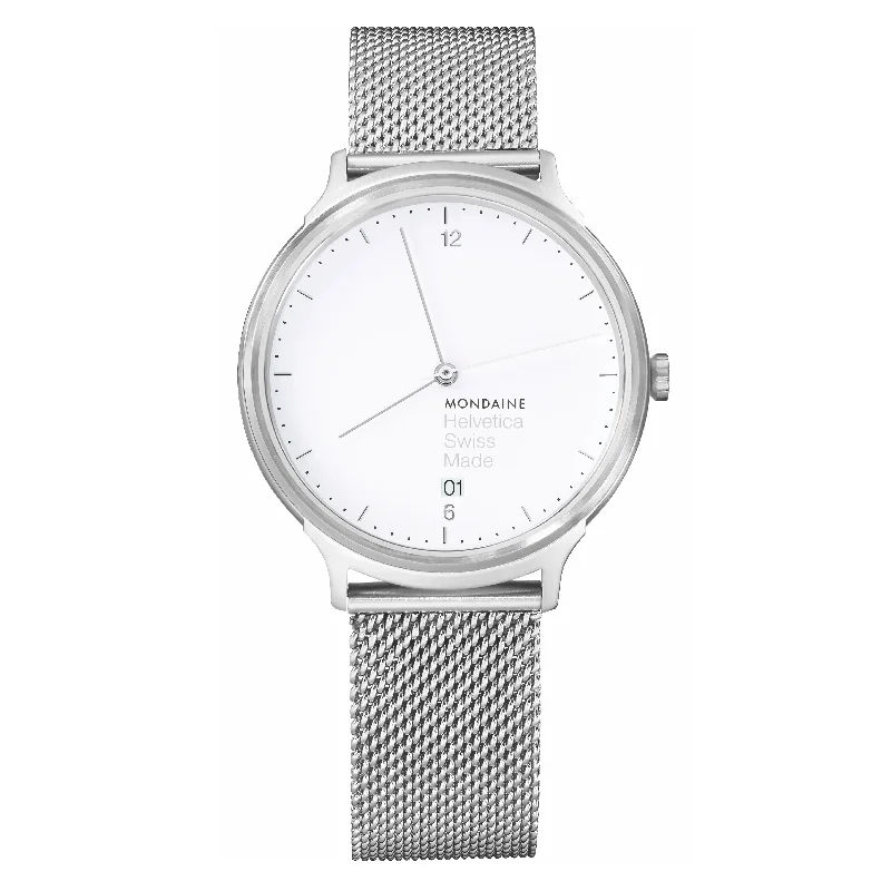 Unisex Eco-Drive Style Watches-Mondaine Watch Helvetica No1 Light White MH1.L2210.SM Unisex Eco-Drive Style Watches-Mondaine Watch Helvetica No1 Light White MH1.L2210.SM