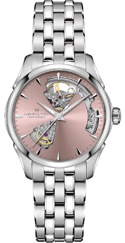 women's Hamilton personalized engraving watches -Hamilton Jazzmaster Open Heart Lady