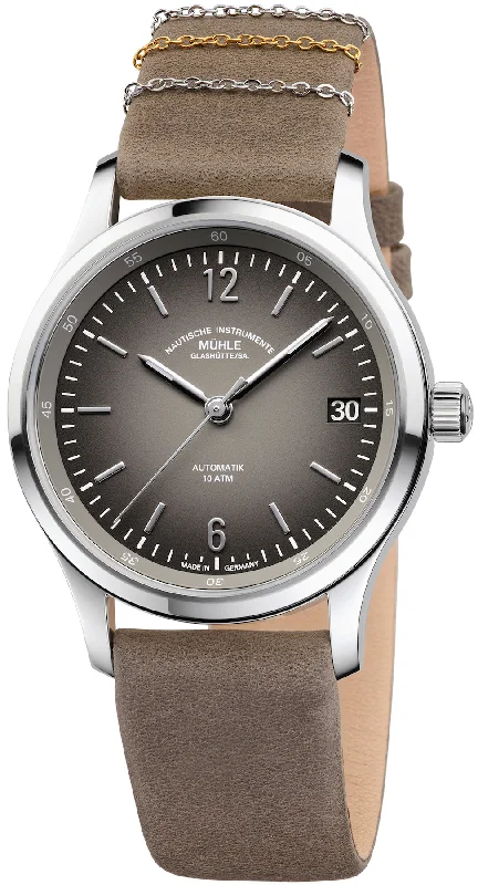 women's mechanical watches with leap year design -Muhle Glashutte Lunova Lady
