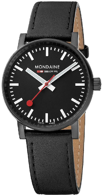 Women Mondaine watches with black dial -Mondaine Watch SBB Evo2