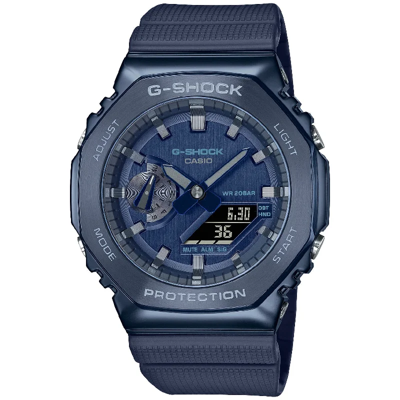 cheap men's skeletonized watches -G-Shock GM2100 Metal Blue