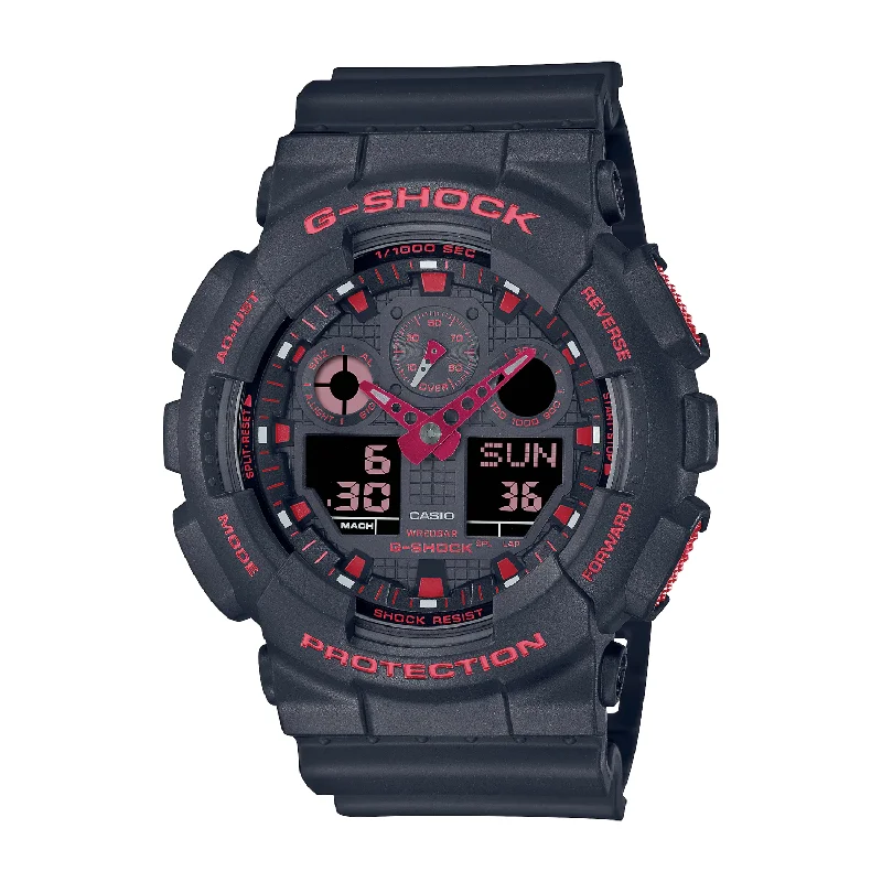 men's Cartier for surfing -CASIO G-SHOCK GA-100BNR-1ADR SPECIAL COLOUR MODELS BLACK WATCH men's Cartier for surfing -CASIO G-SHOCK GA-100BNR-1ADR SPECIAL COLOUR MODELS BLACK WATCH