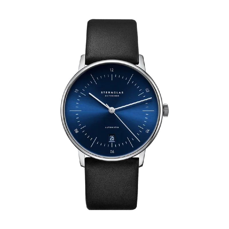 men's GMT watches with custom engraving style design -Naos Automatik Blue Dial