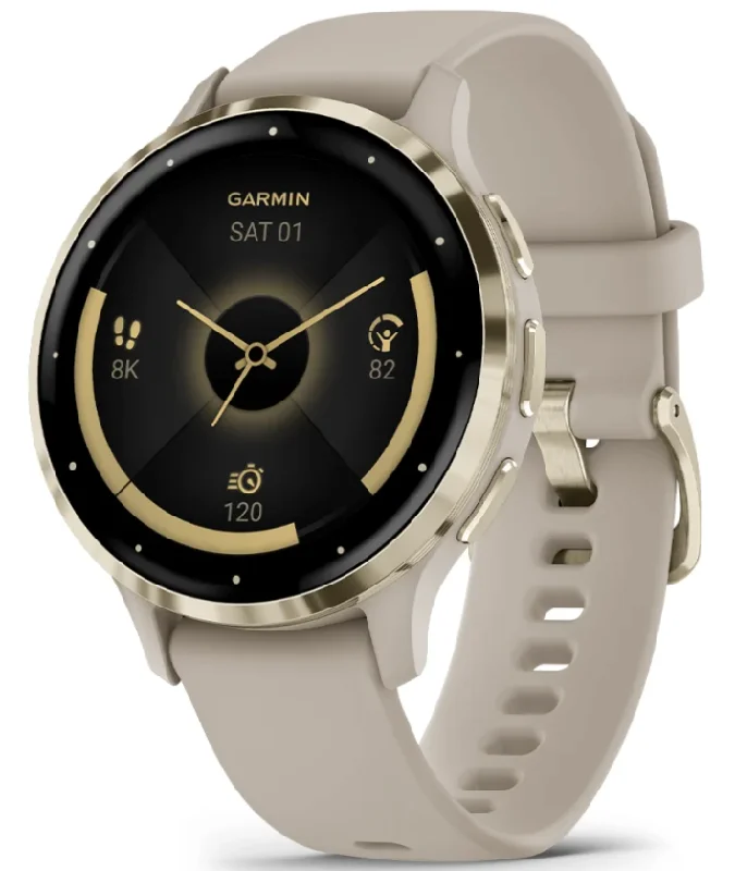 Ladies Smart Watch Accessories-Garmin Venu 3S Soft Gold Smartwatch